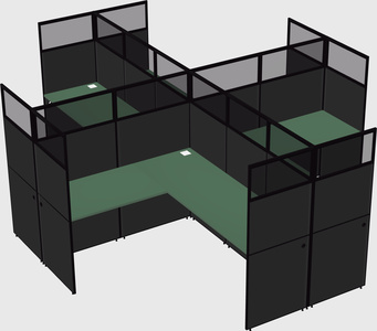 Shared l-shaped cubicles
