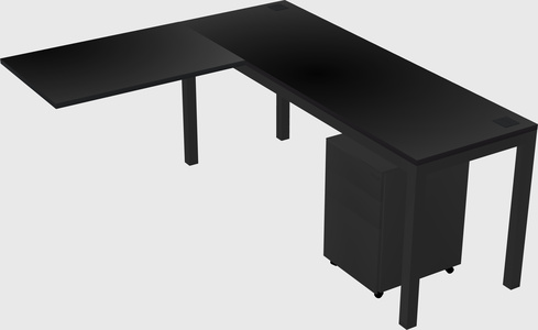 L-shaped desk