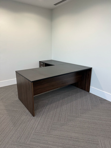 L-shaped office desk