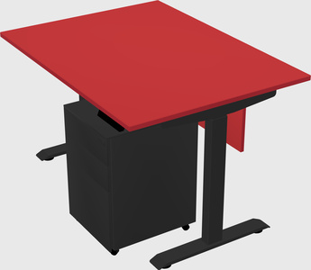 Single motor electric desk