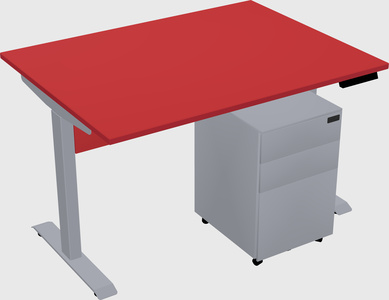 Single motor electric desk