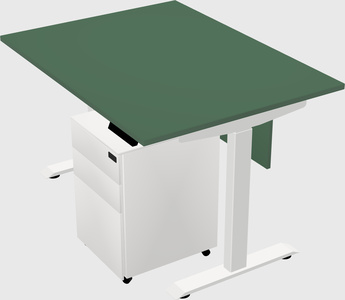 Single motor electric desk