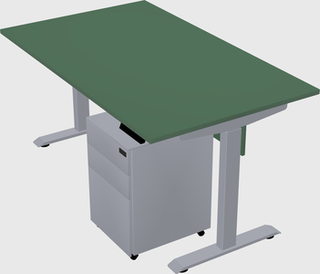 Single motor electric desk