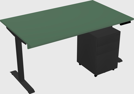 Single motor electric desk