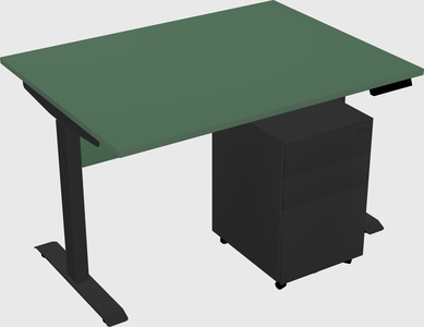 Single motor electric desk