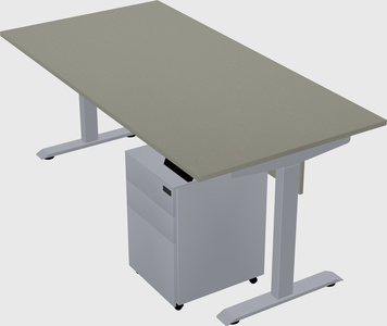 Single motor electric desk