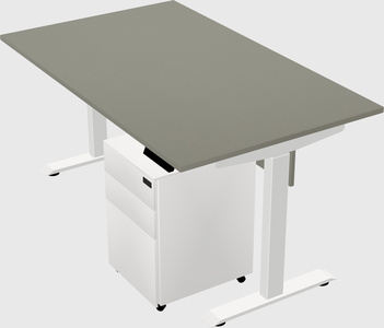 Single motor electric desk
