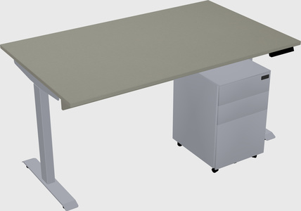 Single motor electric desk