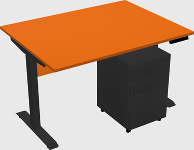 Single motor electric desk
