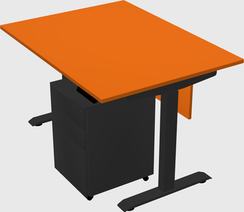 Single motor electric desk