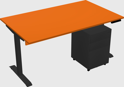 Single motor electric desk