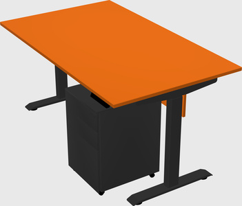 Single motor electric desk