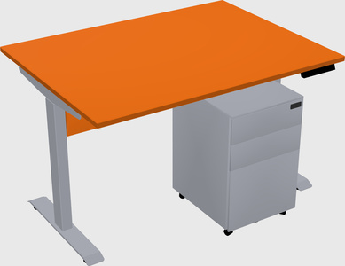 Single motor electric desk