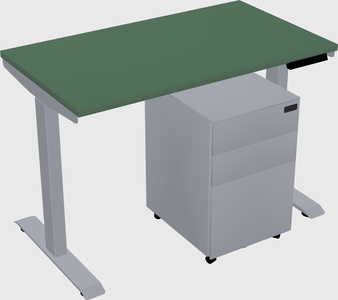 Single motor electric desk