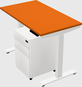 Single motor electric desk