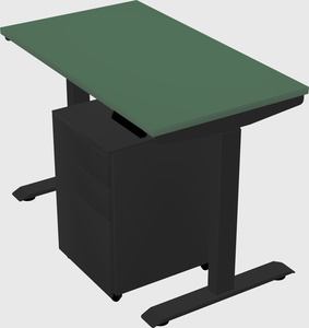 Single motor electric desk