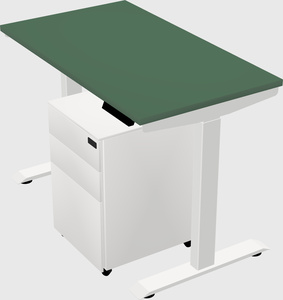 Single motor electric desk