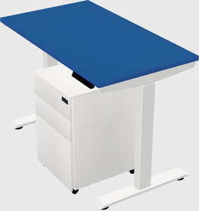 Single motor electric desk