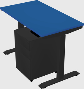 Single motor electric desk
