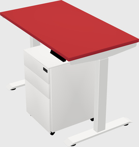 Single motor electric desk