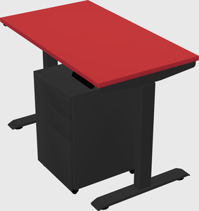 Single motor electric desk