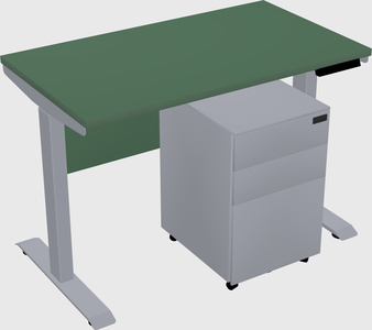 Single motor electric desk