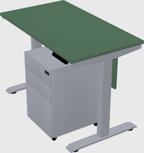 Single motor electric desk