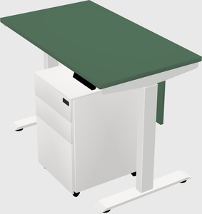 Single motor electric desk