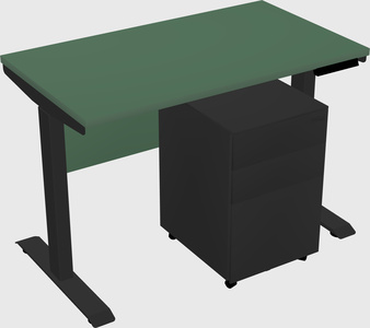 Single motor electric desk