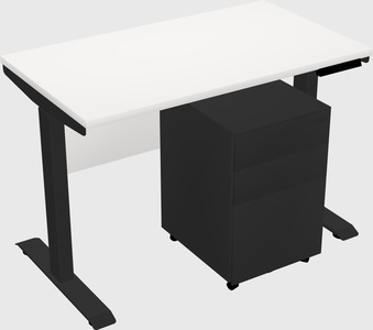 Single motor electric desk