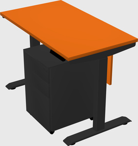 Single motor electric desk