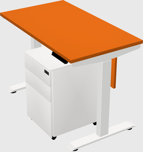 Single motor electric desk