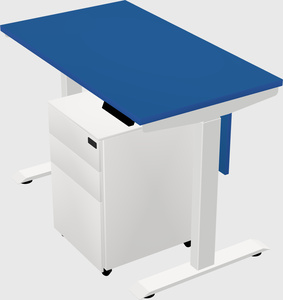 Single motor electric desk