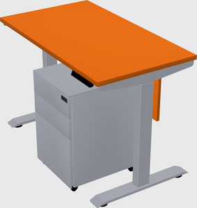 Single motor electric desk