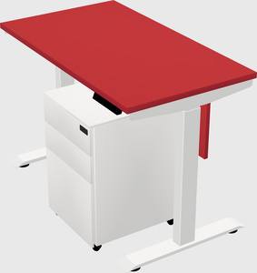 Single motor electric desk