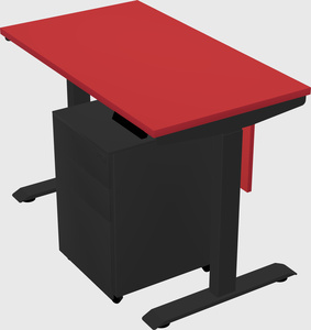 Single motor electric desk
