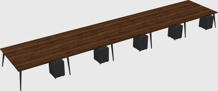 Shared Rectangular Office Desk System