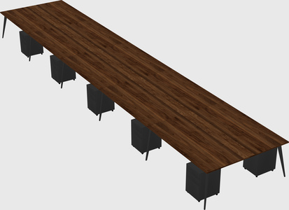 Shared rectangular office desk system