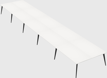 Shared rectangular office desk system