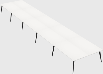 Shared rectangular office desk system