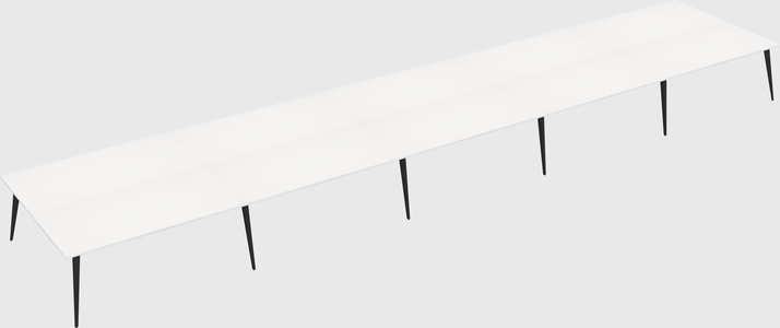 Shared rectangular office desk system