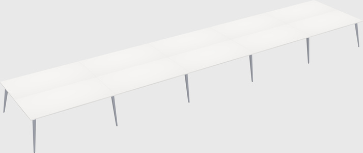 Shared rectangular office desk system