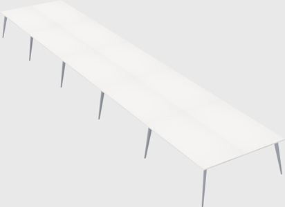 Shared rectangular office desk system