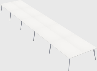 Shared rectangular office desk system