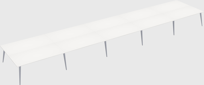Shared rectangular office desk system