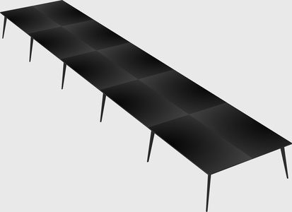 Shared rectangular office desk system