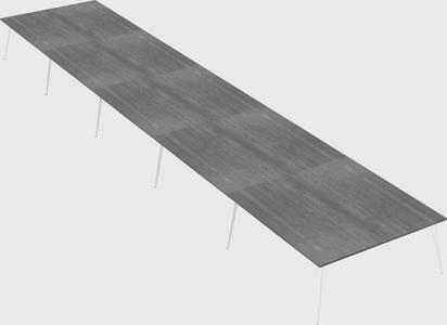 Shared rectangular office desk system