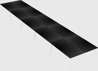 Shared rectangular office desk system