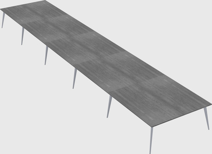 Shared rectangular office desk system