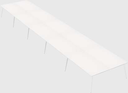 Shared rectangular office desk system